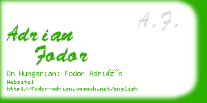 adrian fodor business card